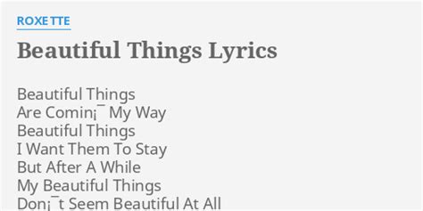 beautiful things lyrics|beautiful thing lyrics meaning.